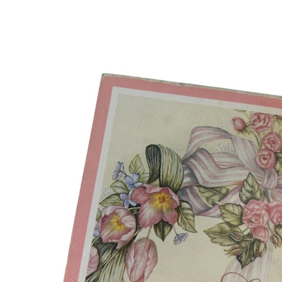 Vintage Sister Wall Plaque Pink Floral Wreath Poem Gift STAPCO USA Home Decor - Picture 5 of 7